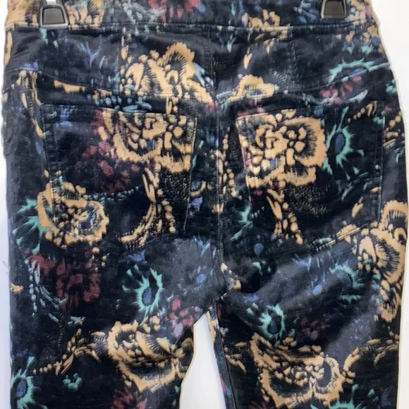 Free People Lennon Floral Velvet Skinny Pants - Picture 6 of 9